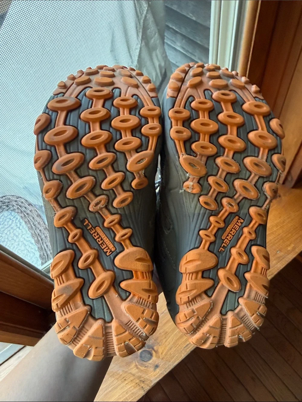 Merrell Kids Gray and Orange Hiking Boots